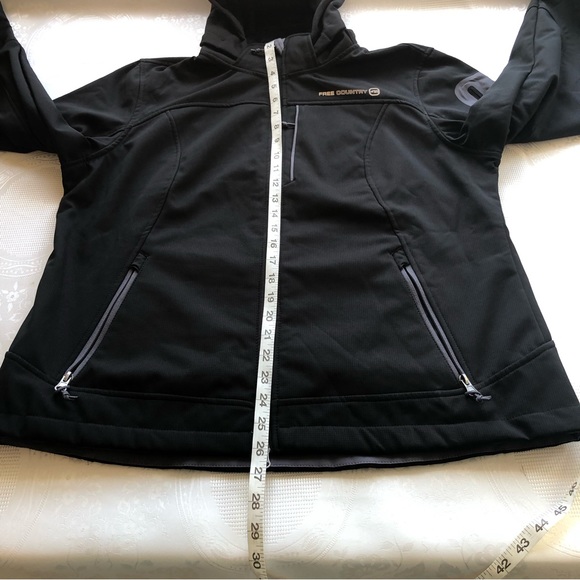 Free Country Black Hiking Outdoors Jacket Coat Inner Faux Fur Women’s Size XL - Picture 10 of 16